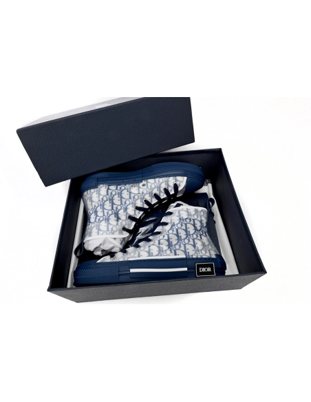 Dior B23 High Top Blue Oblique 3SH118YNT_H565