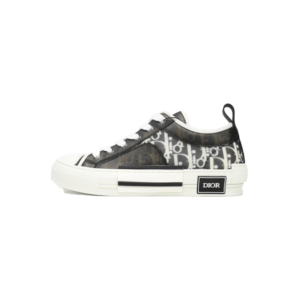 Dior B23 Low Top Canvas Oblique Black White 3SN272ZIR 16536