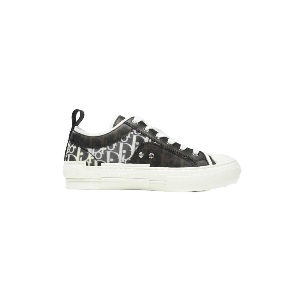 Dior B23 Low Top Canvas Oblique Black White 3SN272ZIR 16536