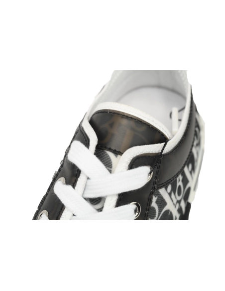 Dior B23 Low Top Canvas Oblique Black White 3SN272ZIR 16536
