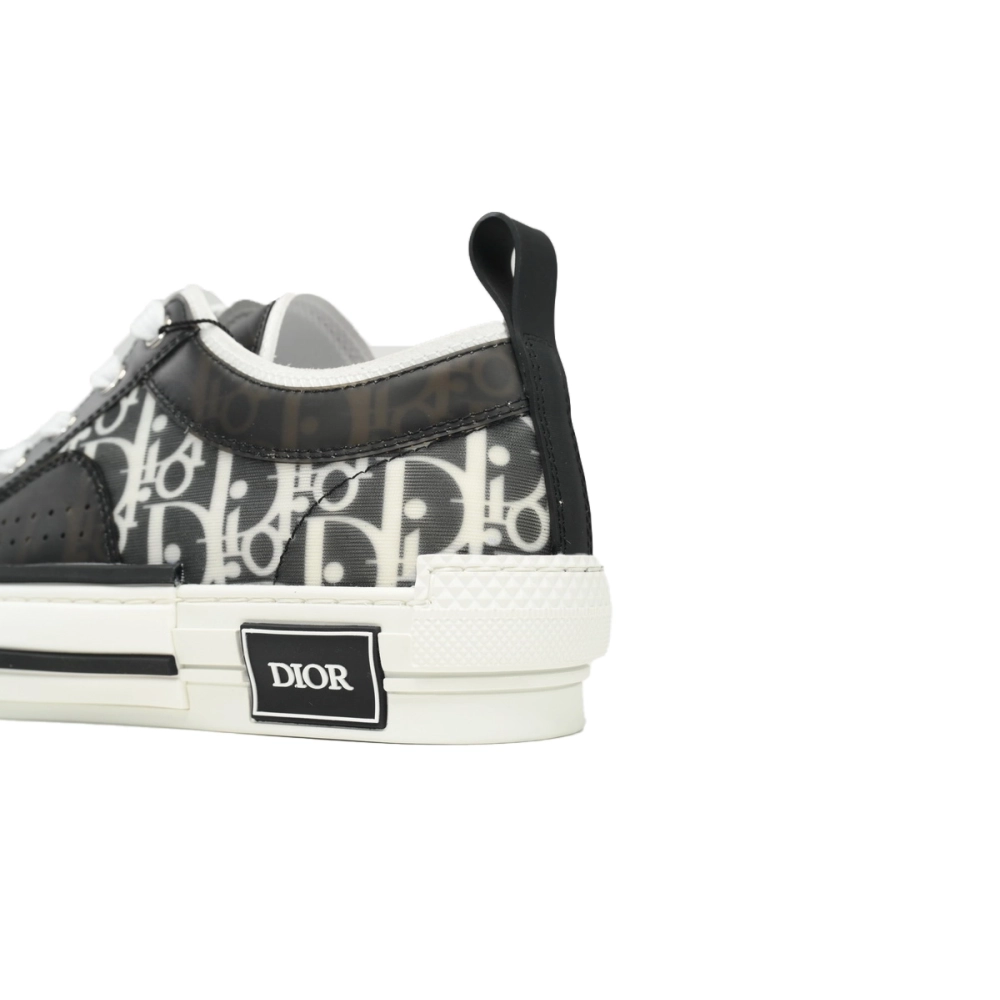 Dior B23 Low Top Canvas Oblique Black White 3SN272ZIR 16536