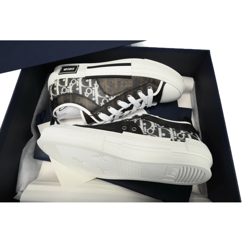 Dior B23 Low Top Canvas Oblique Black White 3SN272ZIR 16536