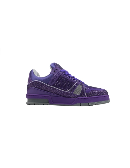 Louis Vuitton Trainer Purple Swarovksi Crystals 1ACR21