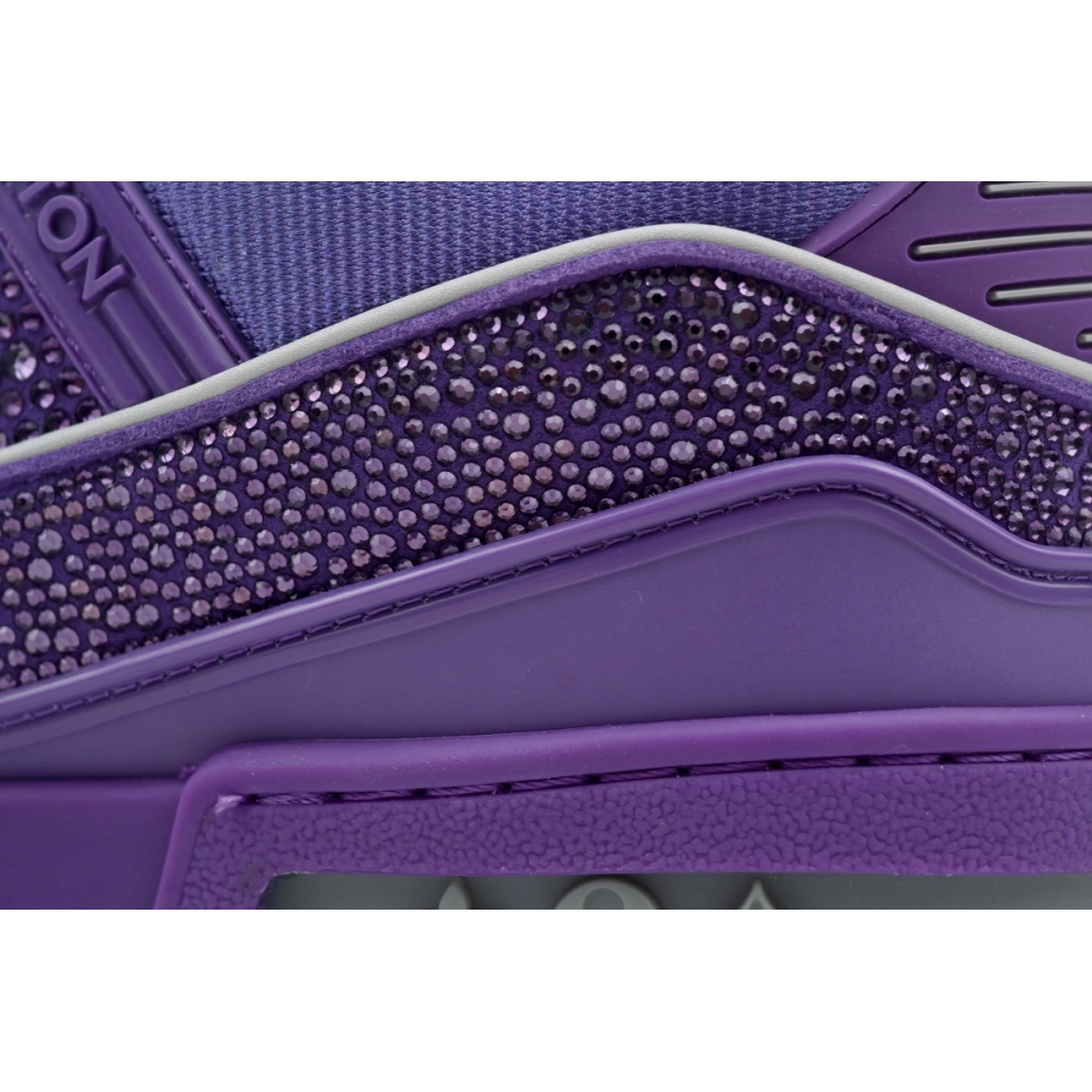 Louis Vuitton Trainer Purple Swarovksi Crystals 1ACR21