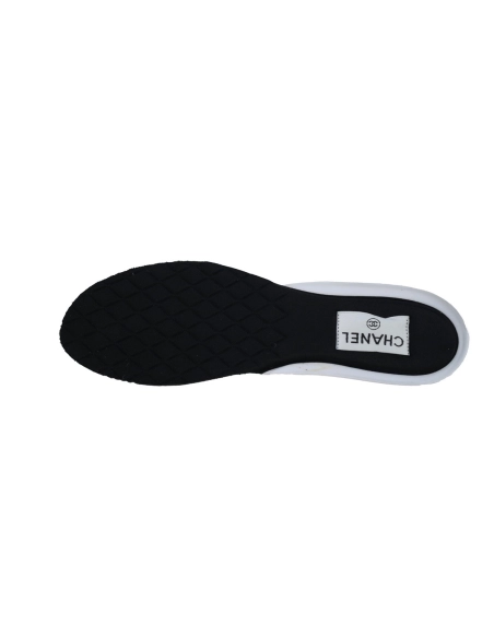 Chanel Fabric Laminated Low Top Sneakers Black