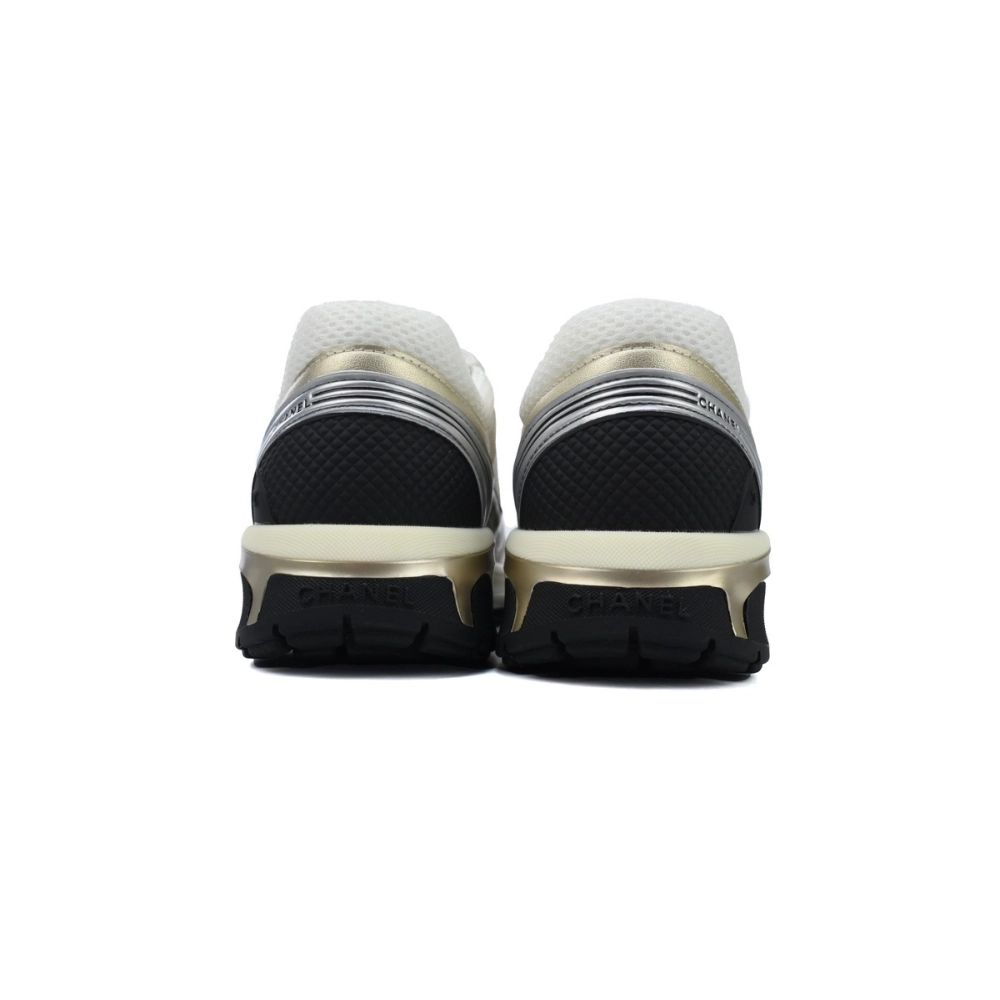 Chanel Fabric Laminated Low Top Sneakers Khaki G39792 Y56368 K5450