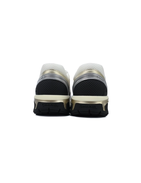 Chanel Fabric Laminated Low Top Sneakers Khaki G39792 Y56368 K5450