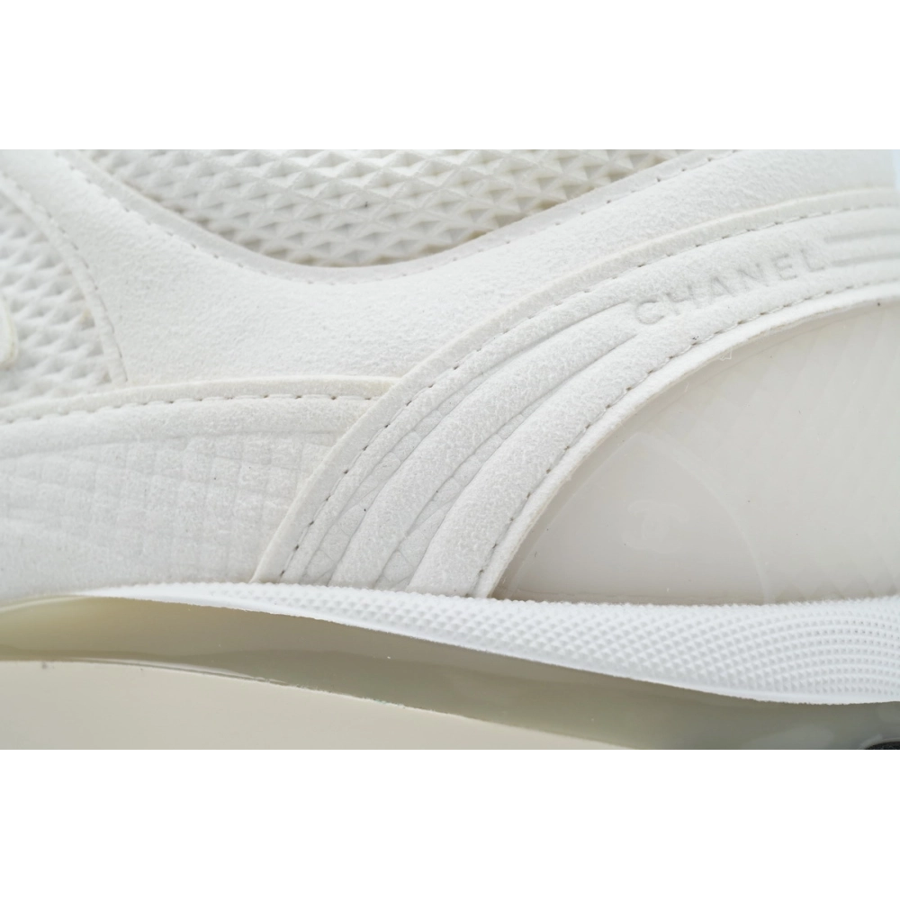 Chanel Fabric Laminated Low Top Sneakers White G45077 B16748NY264
