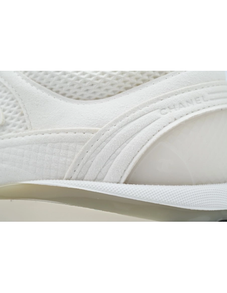 Chanel Fabric Laminated Low Top Sneakers White G45077 B16748NY264