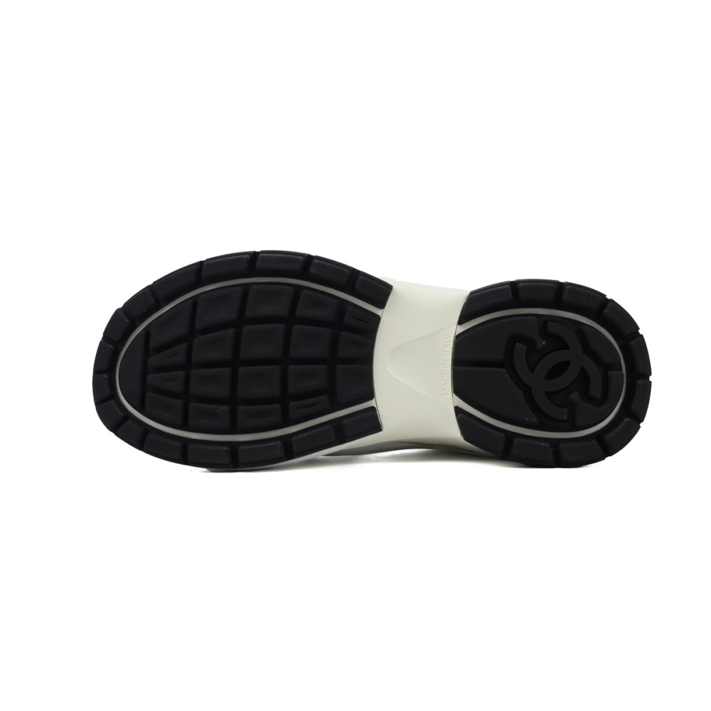 Chanel Fabric Laminated Low Top Sneakers White G45077 B16748NY264