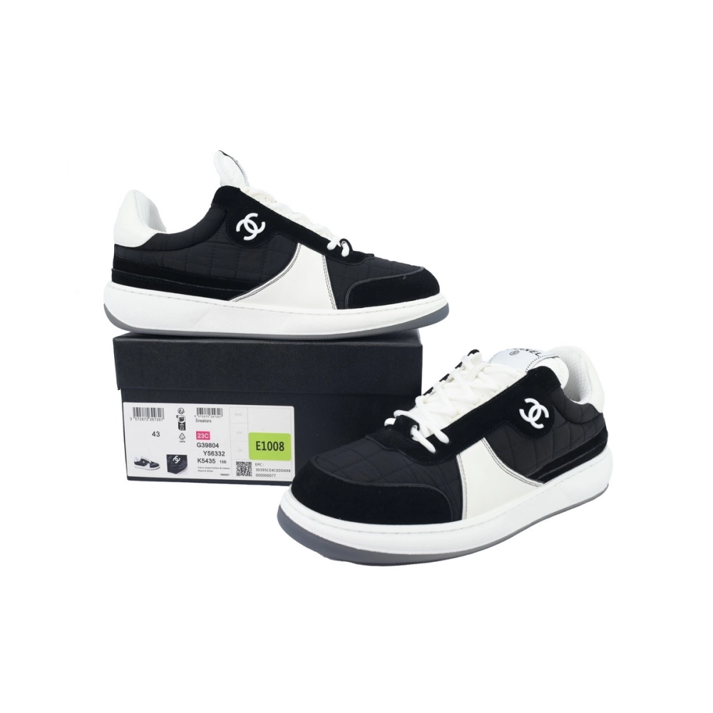 Chanel Stylish Skateboarding Shoes Black White
