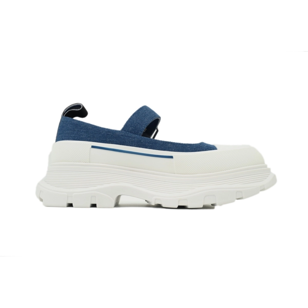 Alexander McQueen Womens Tread Slick Mary Jane In Tibetan Blue