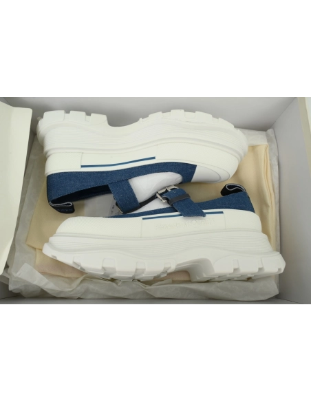 Alexander McQueen Womens Tread Slick Mary Jane In Tibetan Blue