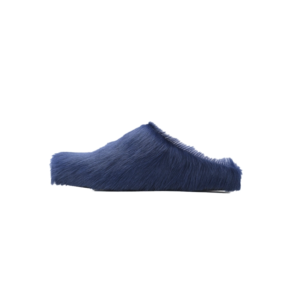 Marni Long-hair Calfskin Fussbett Sabot Navy SBMR000600P412200B84