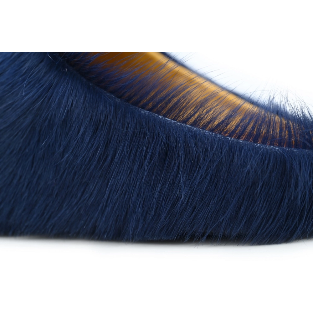 Marni Long-hair Calfskin Fussbett Sabot Navy SBMR000600P412200B84