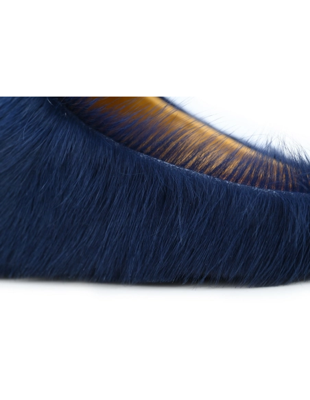 Marni Long-hair Calfskin Fussbett Sabot Navy SBMR000600P412200B84