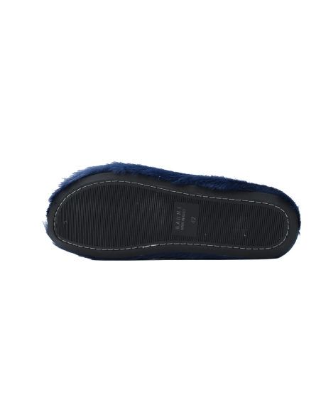 Marni Long-hair Calfskin Fussbett Sabot Navy SBMR000600P412200B84