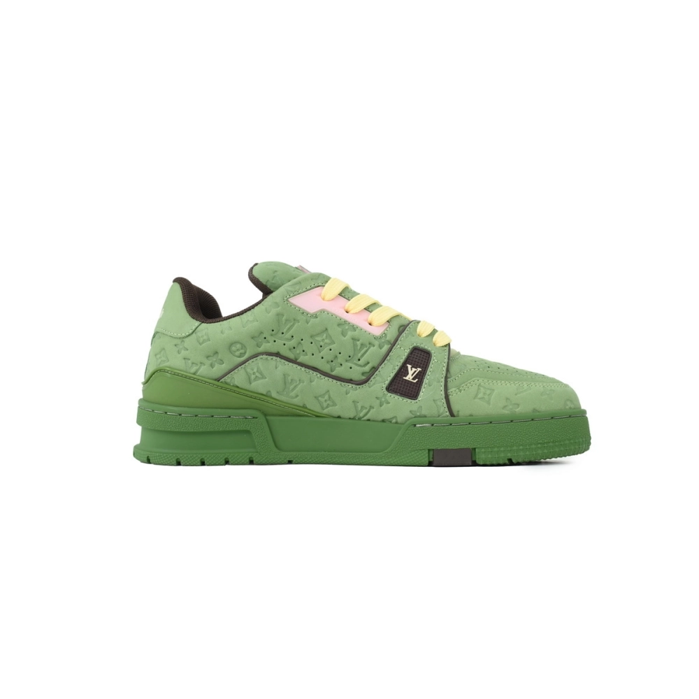 Louis Vuitton Trainer 54 Green Embossed