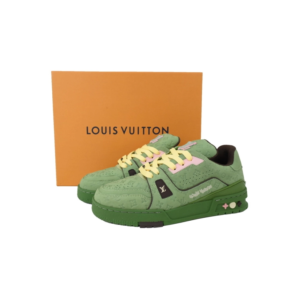 Louis Vuitton Trainer 54 Green Embossed