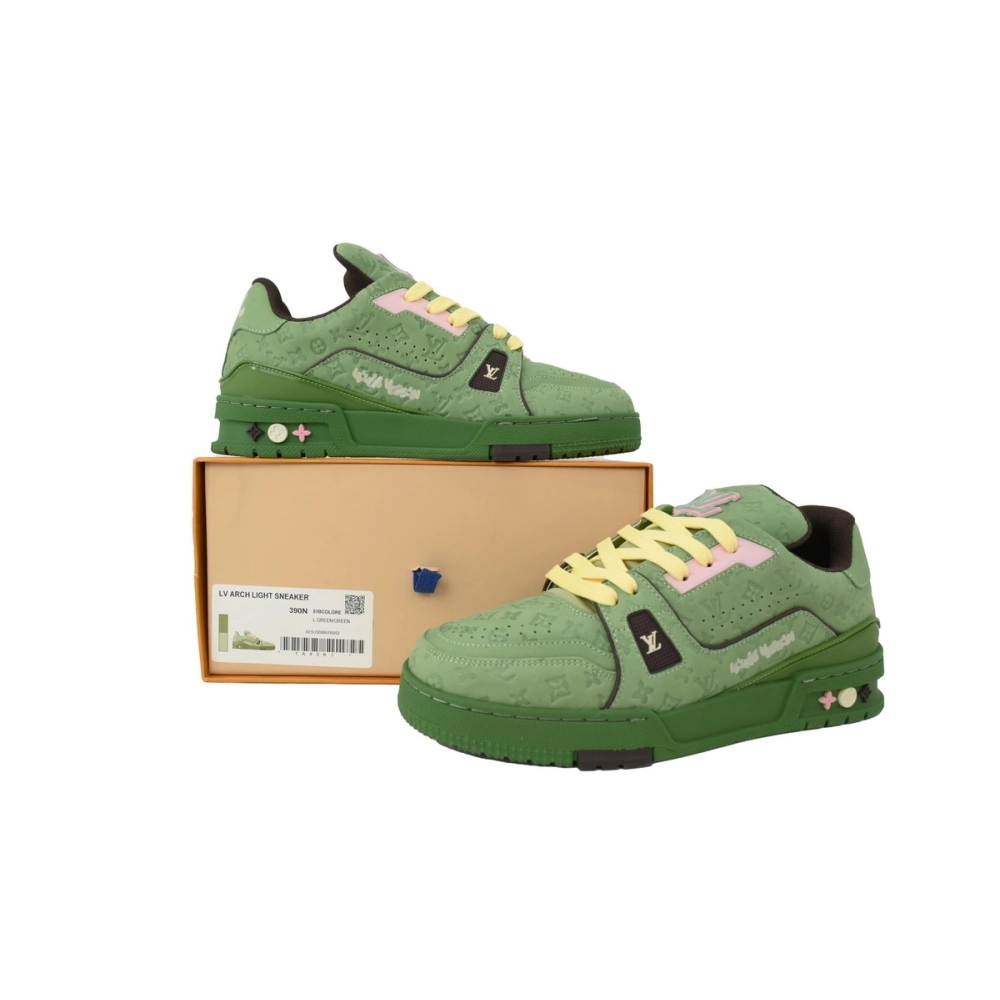 Louis Vuitton Trainer 54 Green Embossed