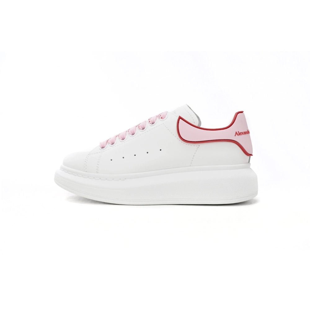 Alexander McQueen Oversized White Pink Carnelian Red