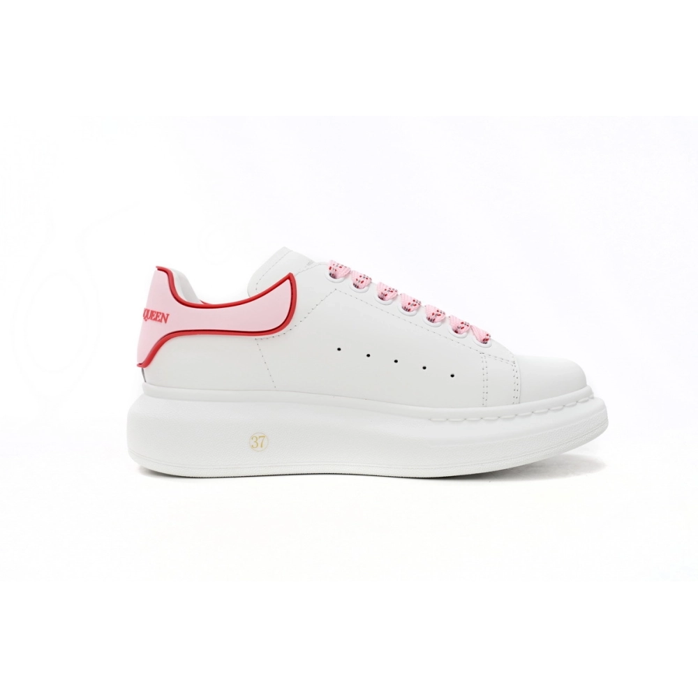 Alexander McQueen Oversized White Pink Carnelian Red