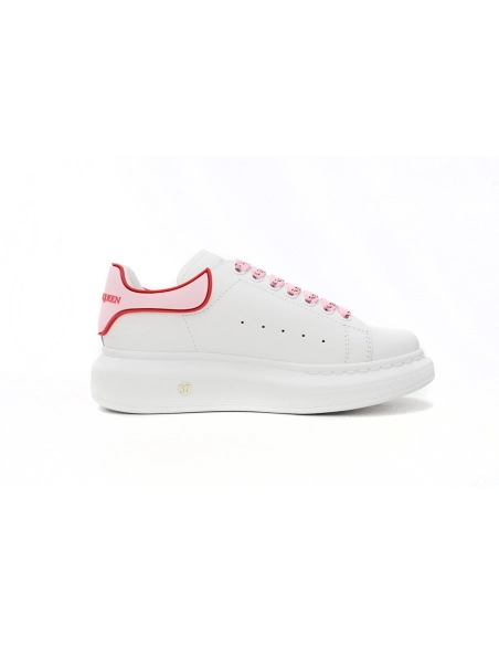 Alexander McQueen Oversized White Pink Carnelian Red