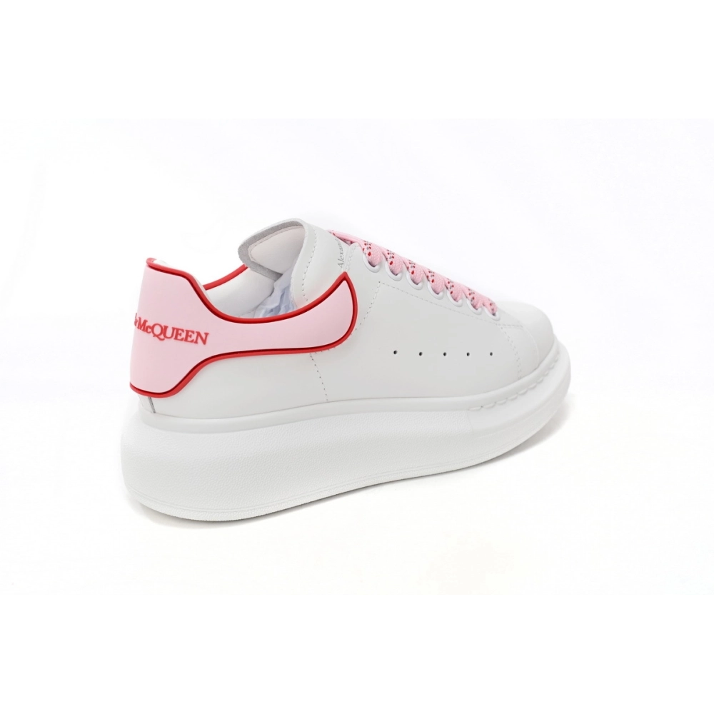 Alexander McQueen Oversized White Pink Carnelian Red