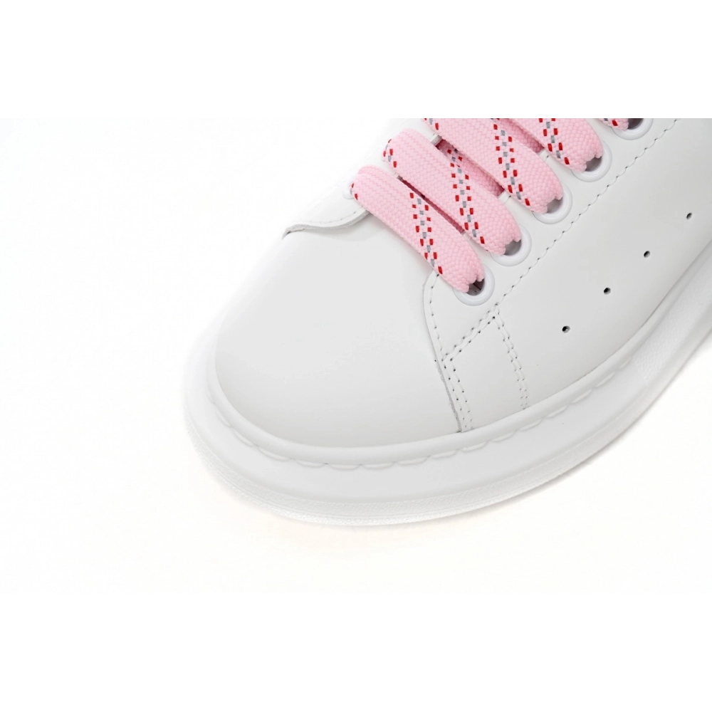 Alexander McQueen Oversized White Pink Carnelian Red