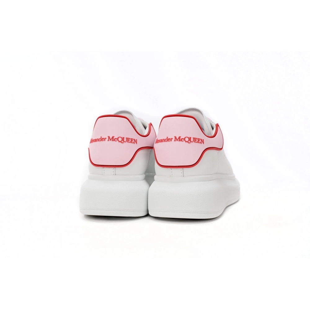Alexander McQueen Oversized White Pink Carnelian Red