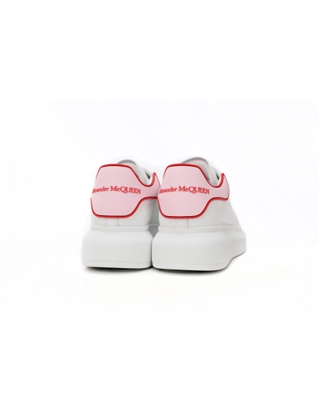 Alexander McQueen Oversized White Pink Carnelian Red