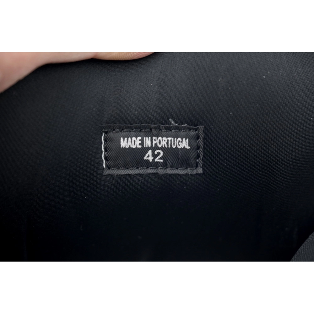 Lanvin Leather Curb Sneaker Black Grey