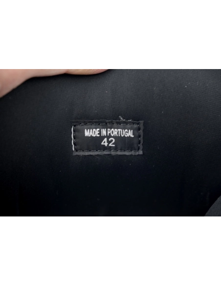 Lanvin Leather Curb Sneaker Black Grey