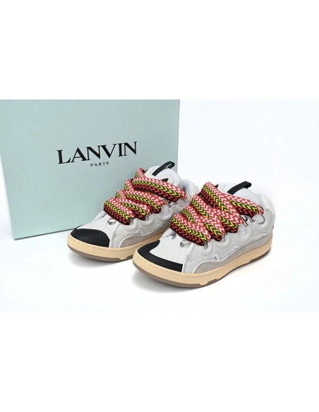 Lanvin Leather Curb White Black Gum