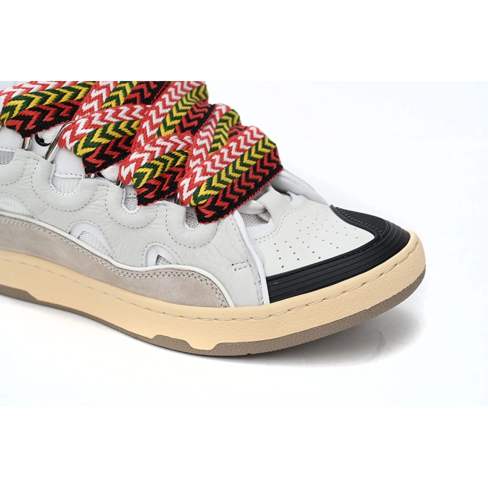 Lanvin Leather Curb White Black Gum