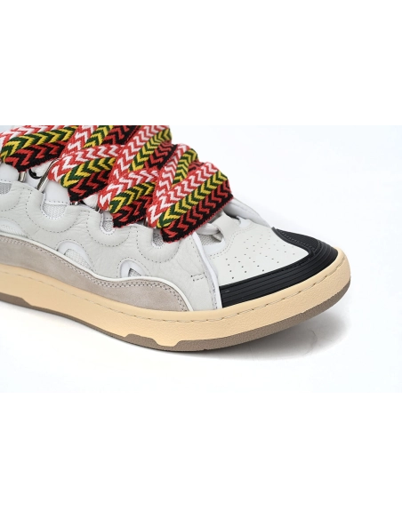 Lanvin Leather Curb White Black Gum