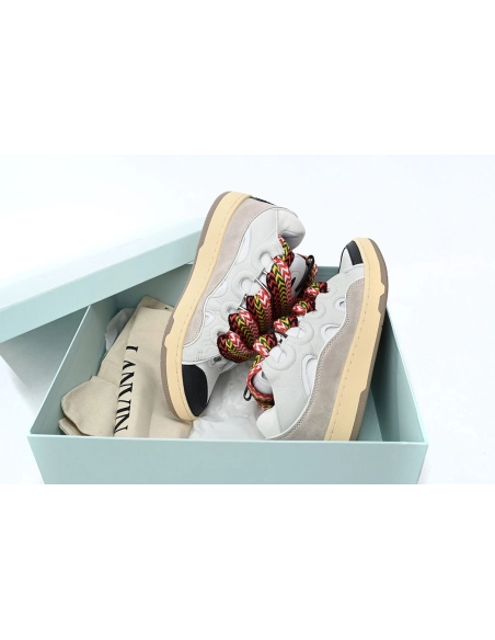 Lanvin Leather Curb White Black Gum