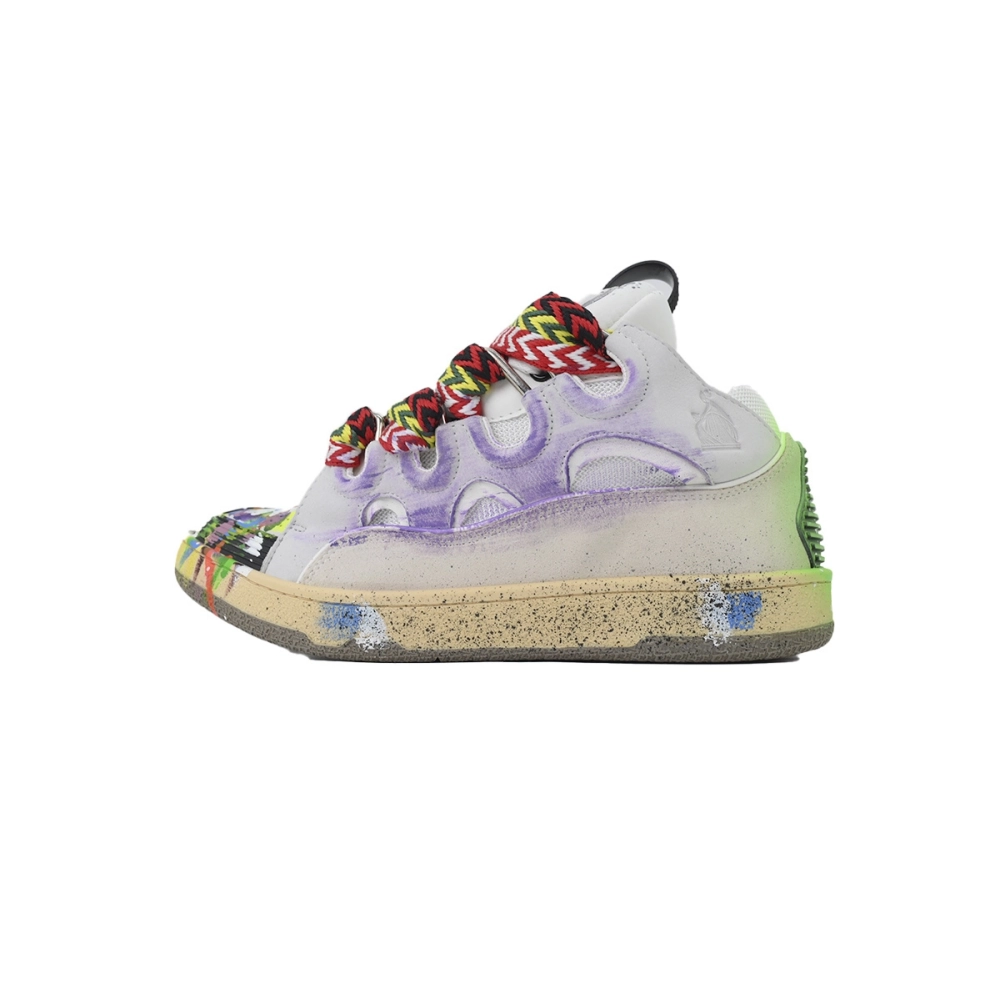 Lanvin Leather Curb x Gallery Dept Paint Drip Optical White