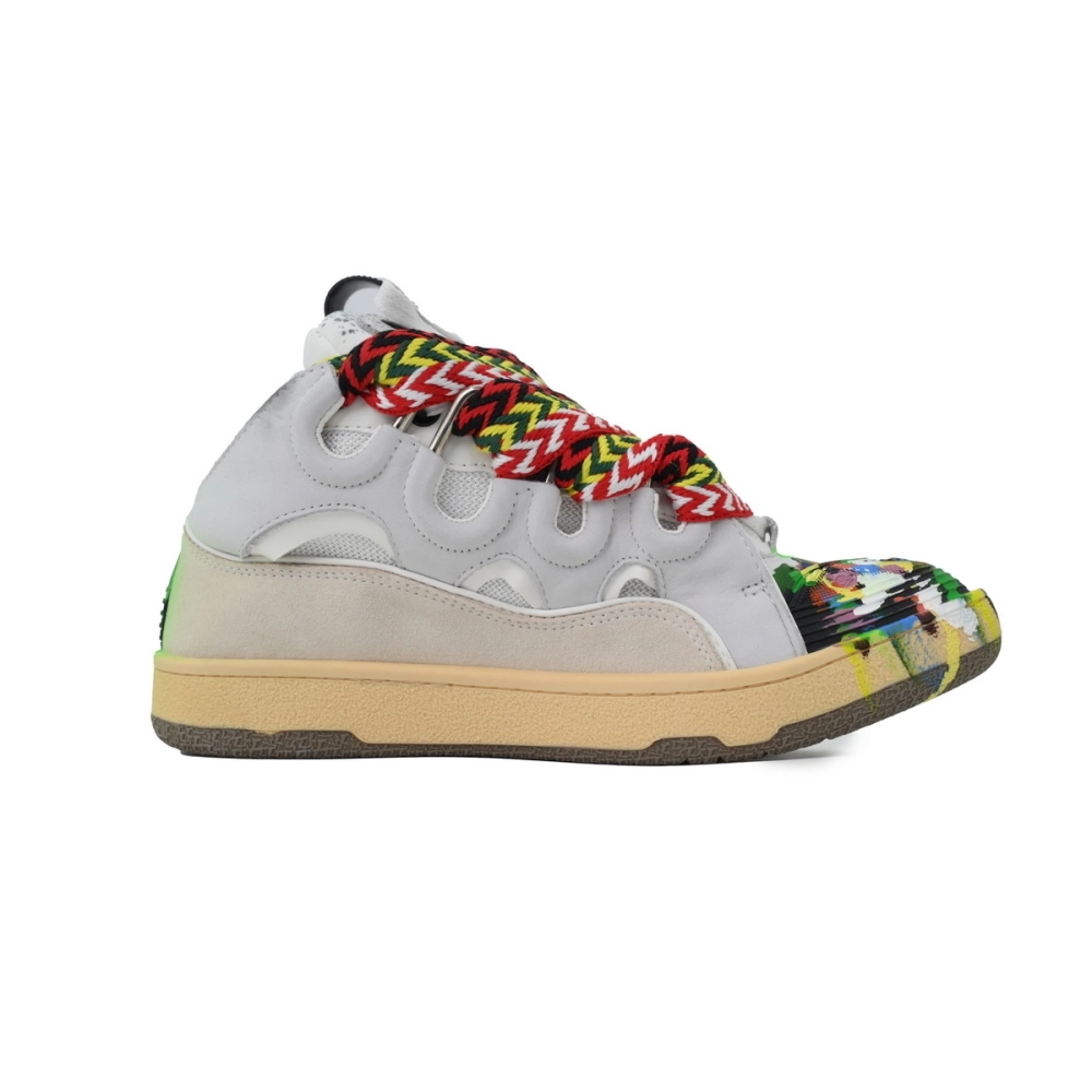 Lanvin Leather Curb x Gallery Dept Paint Drip Optical White