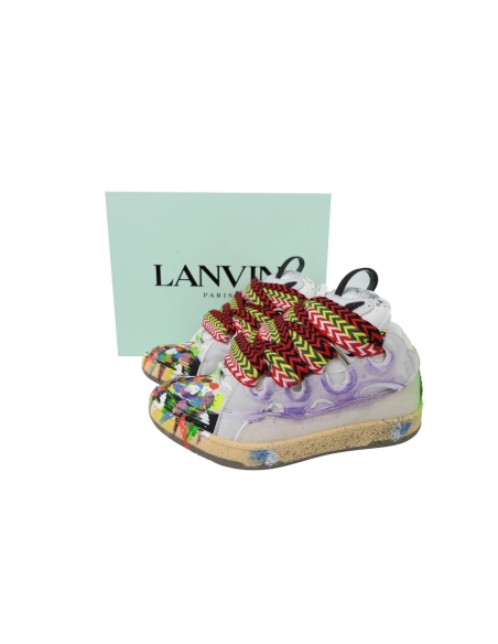 Lanvin Leather Curb x Gallery Dept Paint Drip Optical White