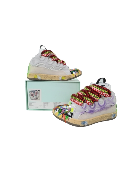 Lanvin Leather Curb x Gallery Dept Paint Drip Optical White