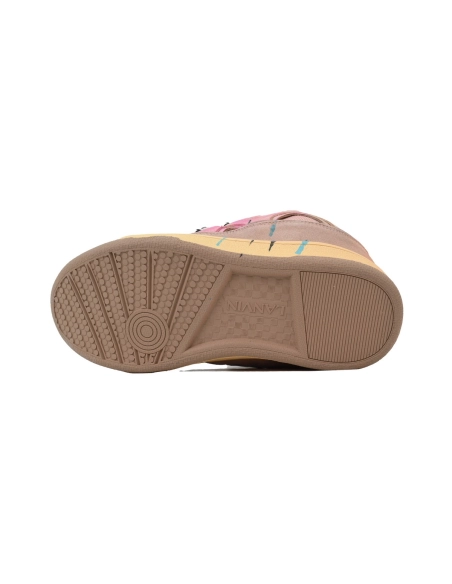 Lanvin Leather Curb x Gallery Dept Sneakers Paint Drip Pale Pink