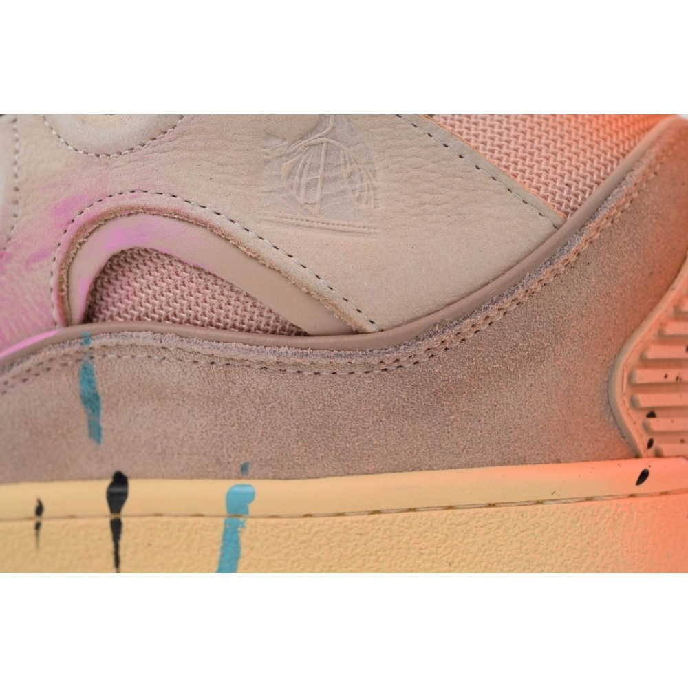 Lanvin Leather Curb x Gallery Dept Sneakers Paint Drip Pale Pink