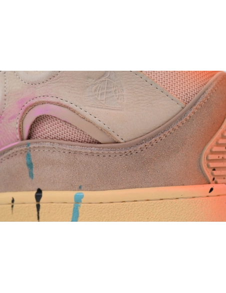 Lanvin Leather Curb x Gallery Dept Sneakers Paint Drip Pale Pink