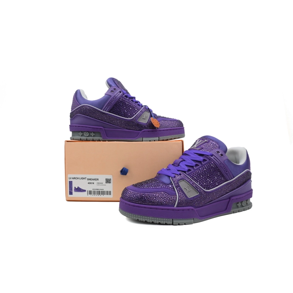 Louis Vuitton Trainer Purple Swarovksi Crystals 1ACR21