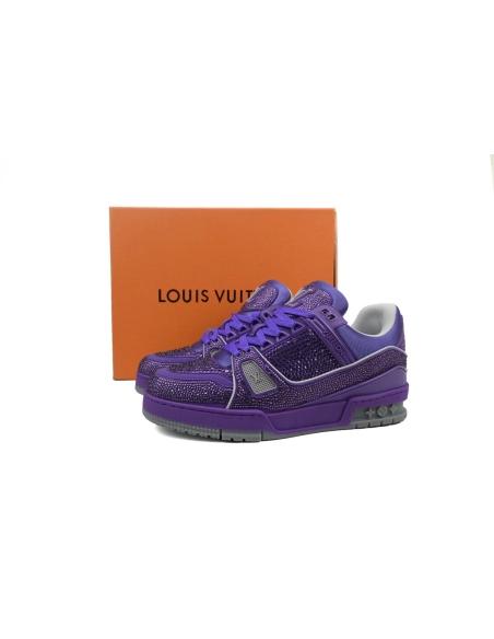 Louis Vuitton Trainer Purple Swarovksi Crystals 1ACR21