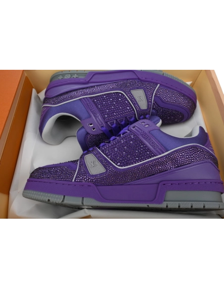 Louis Vuitton Trainer Purple Swarovksi Crystals 1ACR21