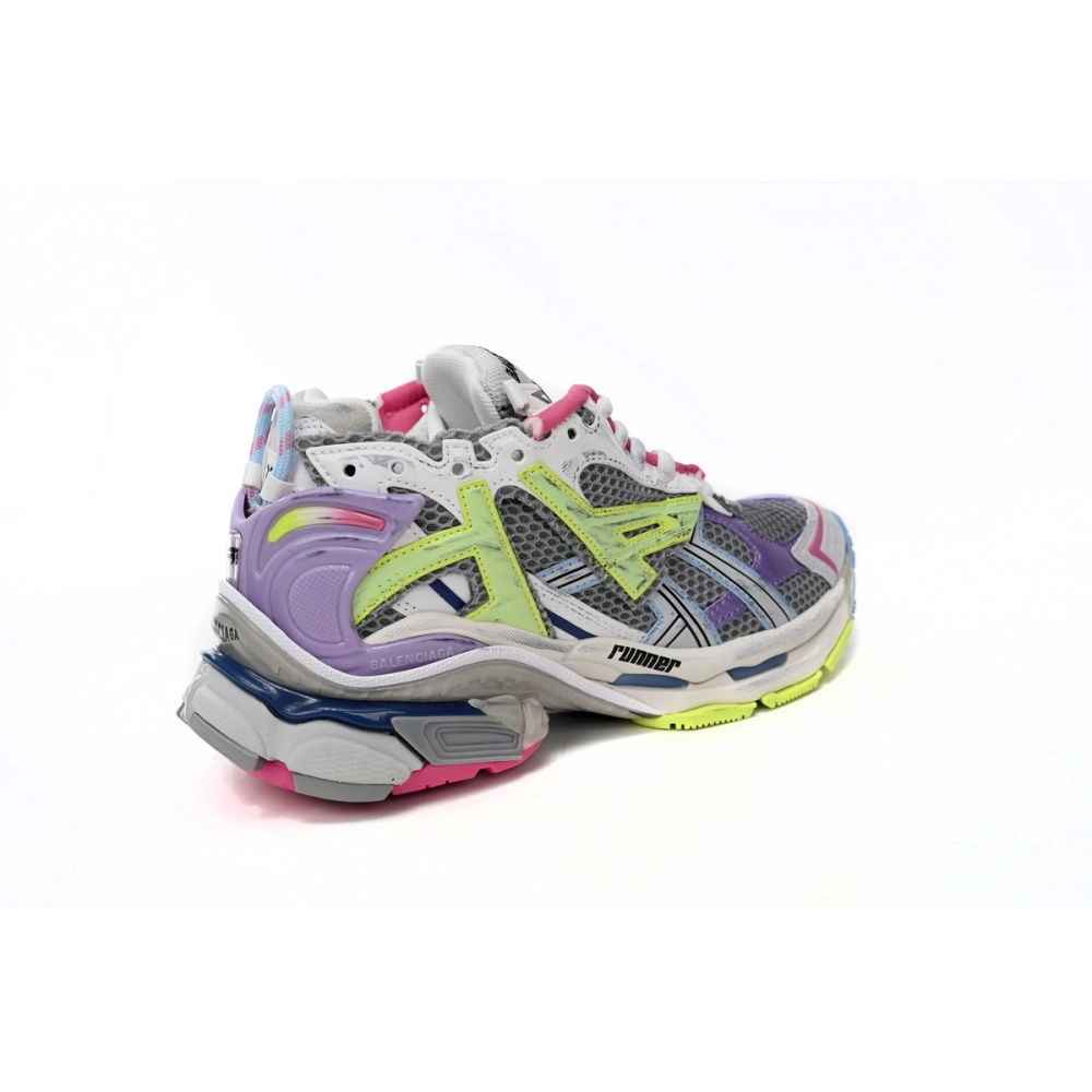 Balenciaga Runner Grey/Light Purple/Neon Yellow White 677403W3RBP1745