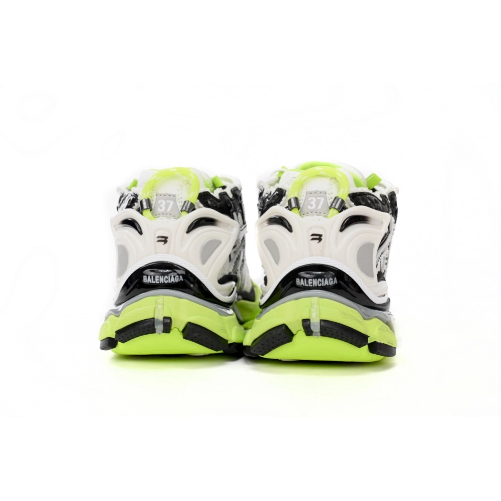 Balenciaga Runner Black/White And Fluorescent Green 677402W3RBP1093