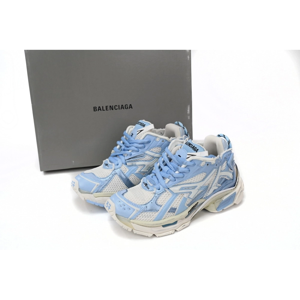 Balenciaga Runner White Light Blue 677402W3RB29744